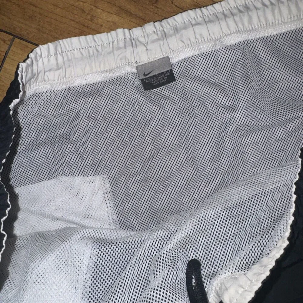Vintage Nike Silver Tag Swim Trunks Shorts Large Size 38 Black
